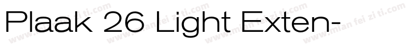Plaak 26 Light Exten字体转换